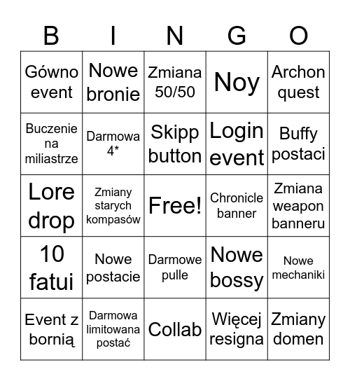 7.1 live stream bingo Card