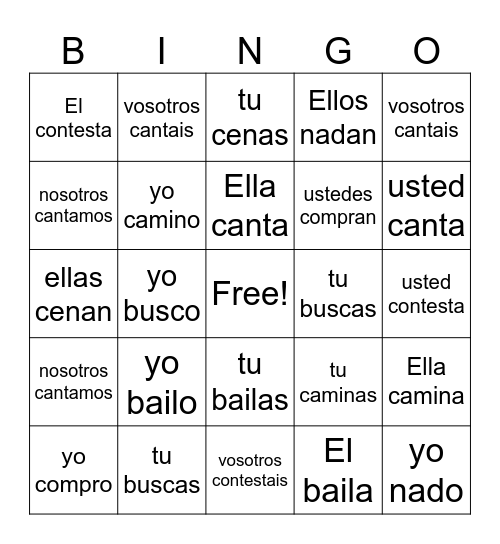 Elmaella Bingo Card