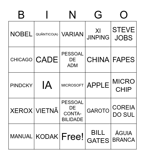 Bingo ADM E OI Bingo Card