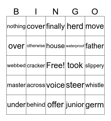 Journeys 21 Bingo Card