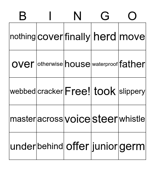 Journeys 21 Bingo Card