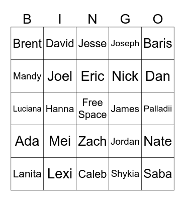 WHO-SAID-IT BINGO Card