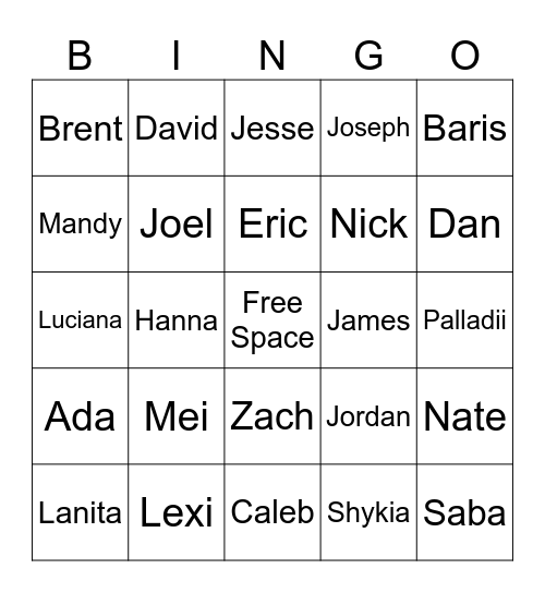 WHO-SAID-IT BINGO Card