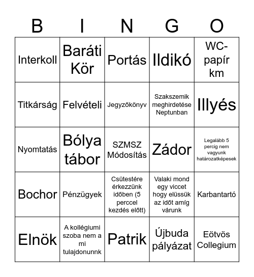 KöBi Bingo Card