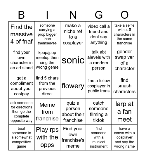 Comicobingo Card
