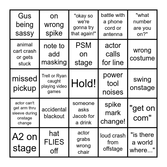 CFA TECH BINGO! Bingo Card