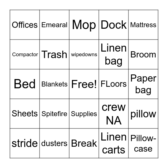 EVS Bingo Card