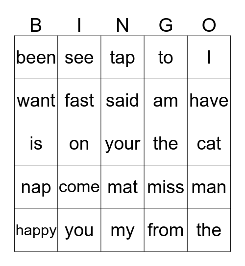 BINGO Card