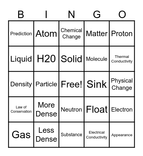 P.5.5A and P.5.5C Bingo Card
