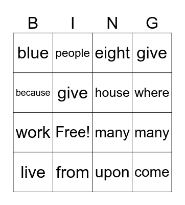 Bingo Card