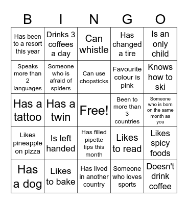 Icebreaker Bingo! Bingo Card