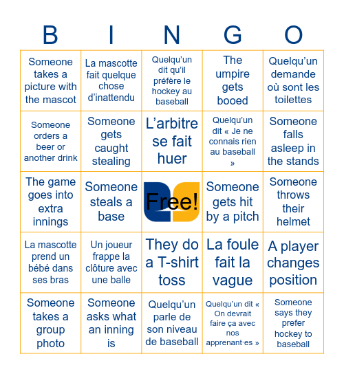 Les Capitales Bingo Card