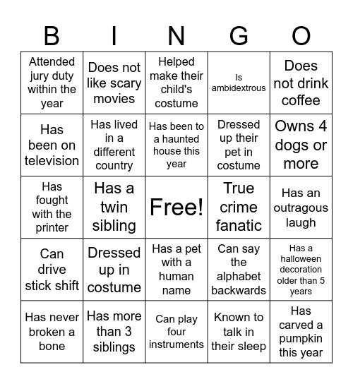 LSC Bingo! Bingo Card