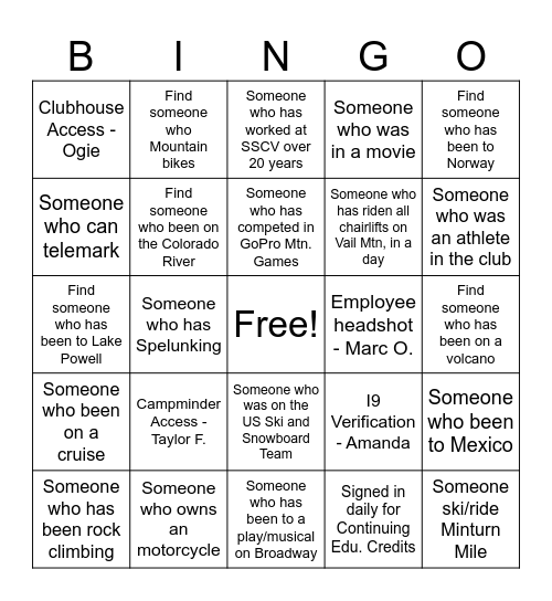SSCV Staff Education Bingo #2 Bingo Card