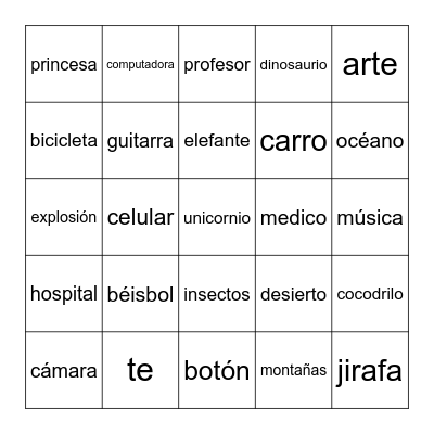 Loteria Bingo Card