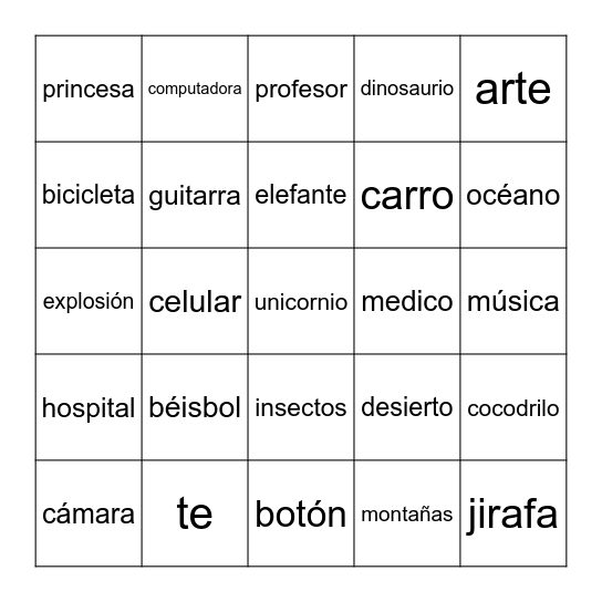 Loteria Bingo Card