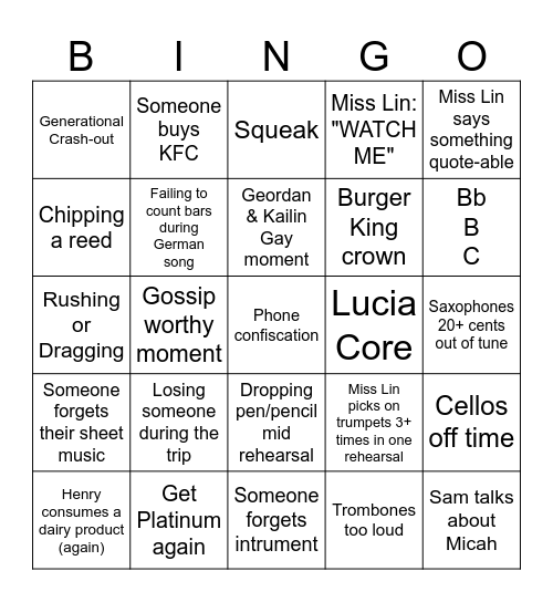 MEFA 2026 Bingo Card