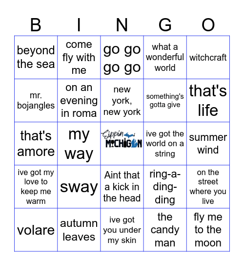 Rat Pack- Vocal Jazz Bingo Card