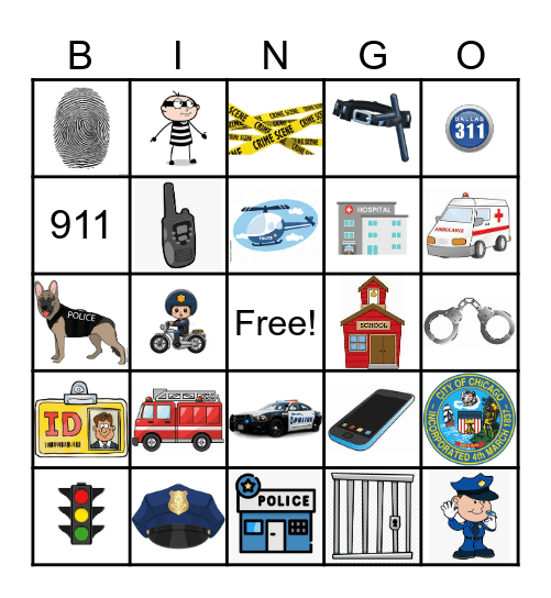 CHICAGO POLICE Bingo Card