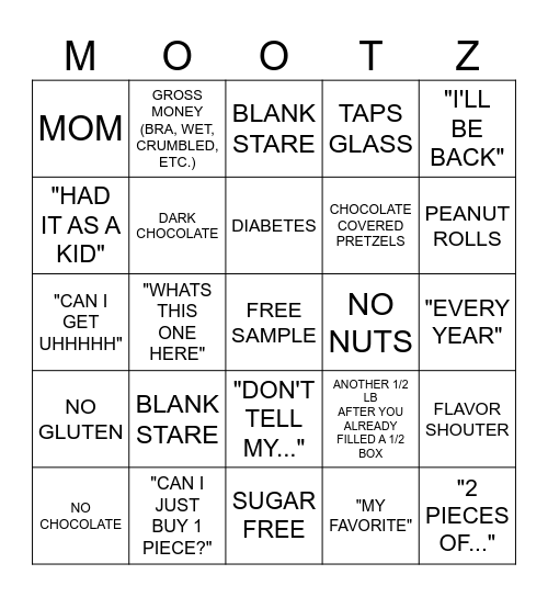FAIR BINGO Card