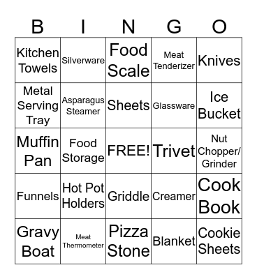 BRIDE Bingo Card