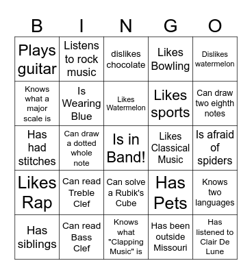 Find Someone Who: Bingo Card