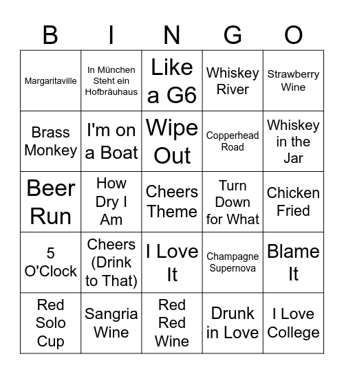 Prost! Glass Half Full! Bingo Card