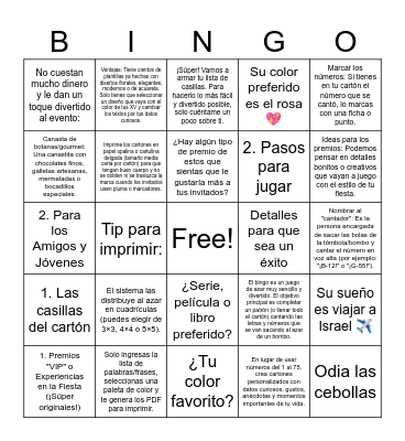 El chisme de mis 15😈💅 Bingo Card