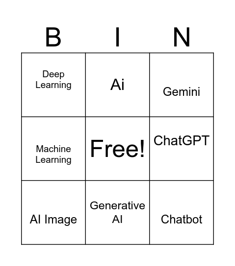 Bingo AI Challenge Bingo Card