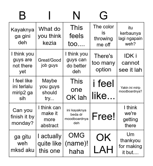 EOD 11 September 2026 Bingo Card