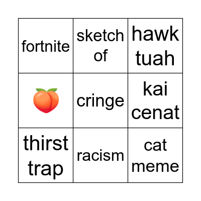 TIKTOK bingo (cancelled edition) Bingo Card