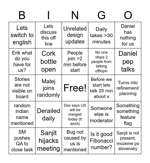 Kikimora daily Bingo Card