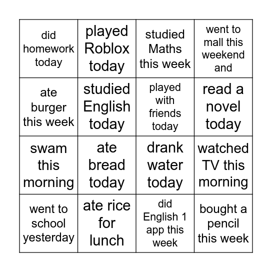 Find Someone Who Bingo Card