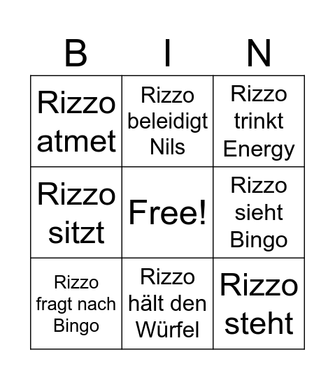 Generals vs Invaders Bingo Card