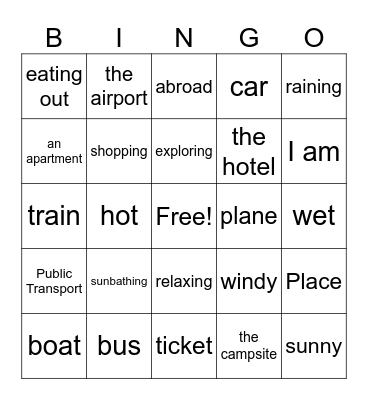 Laethanta Saoire níos deacra Bingo Card