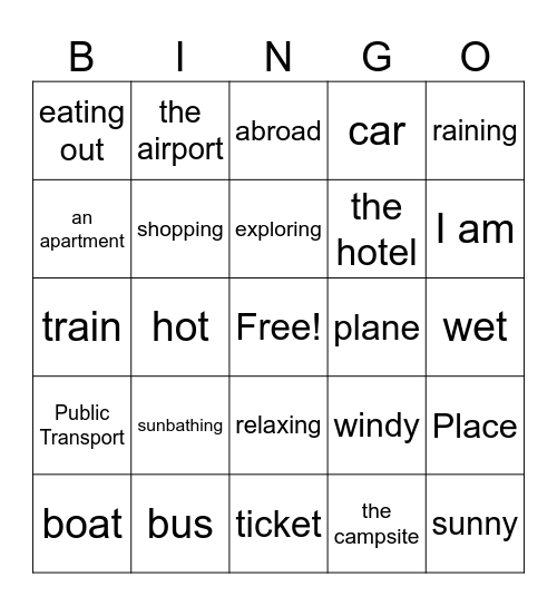 Laethanta Saoire níos deacra Bingo Card