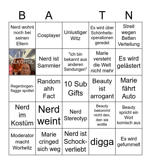 BATN #1 Bingo Card