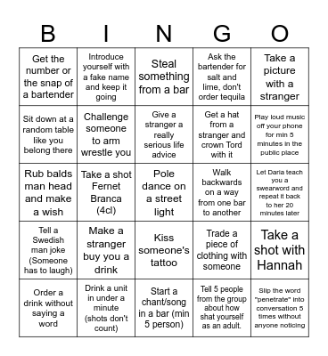 Knut Alvssons Diggity Bingo Card