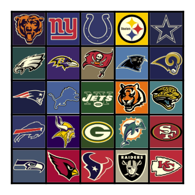 FOOTBALL Bingo Card