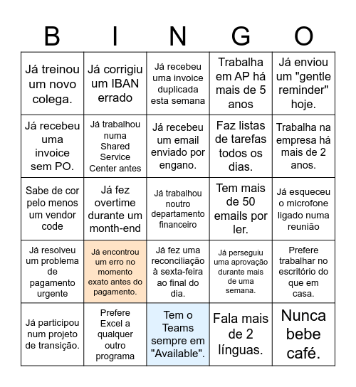 AP Bingo Card