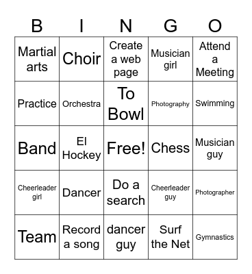 Spanish II Bingo Card