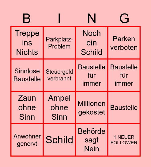 REALER IRRSINN Bingo Card