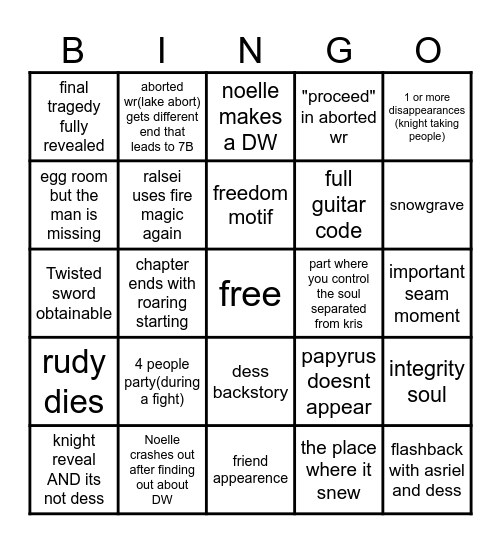 Chapter 6 Bingo Card