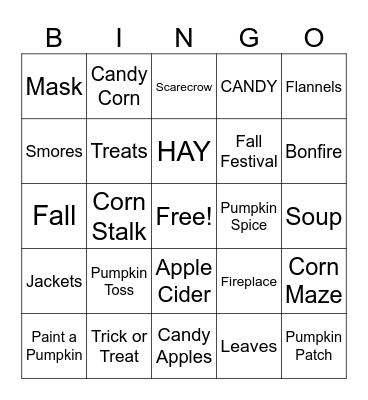 HAPPY OCTOBER Bingo Card