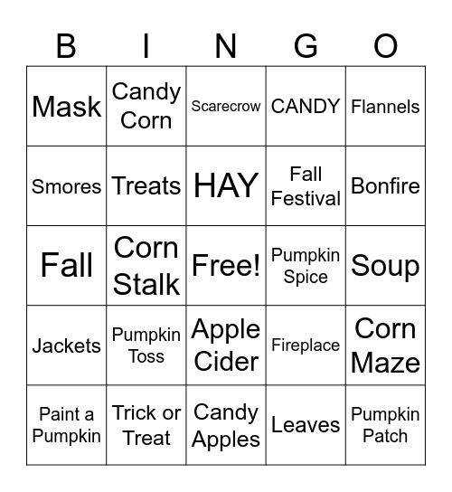 HAPPY OCTOBER Bingo Card