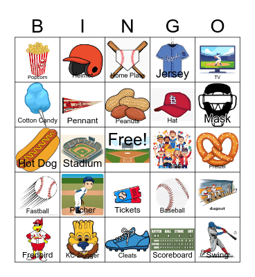 Baseball Bingo Card
