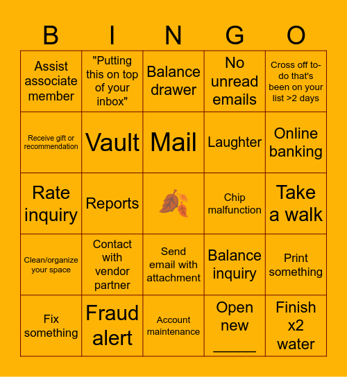 CU BINGO Card