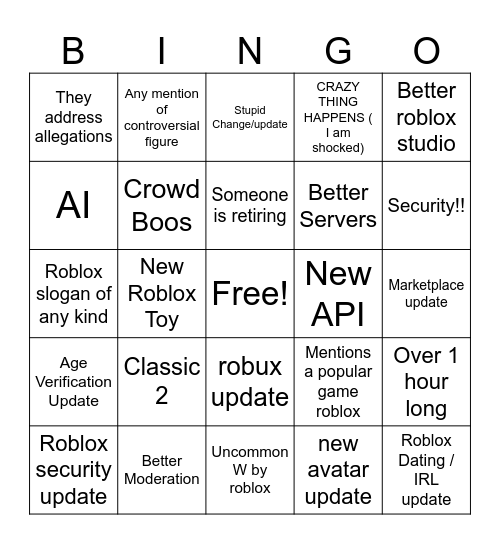 RDC 2026 Bingo Card