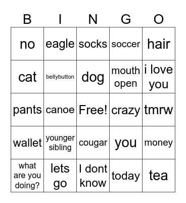 tet-meh-ehm! Bingo Card