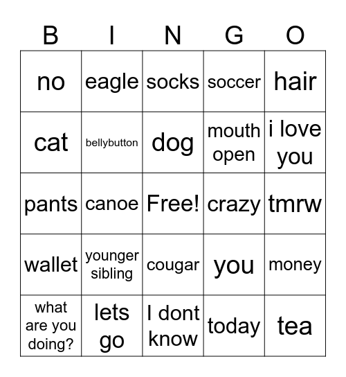 tet-meh-ehm! Bingo Card